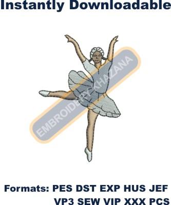 DANCING GIRL EMBROIDERY DESIGN